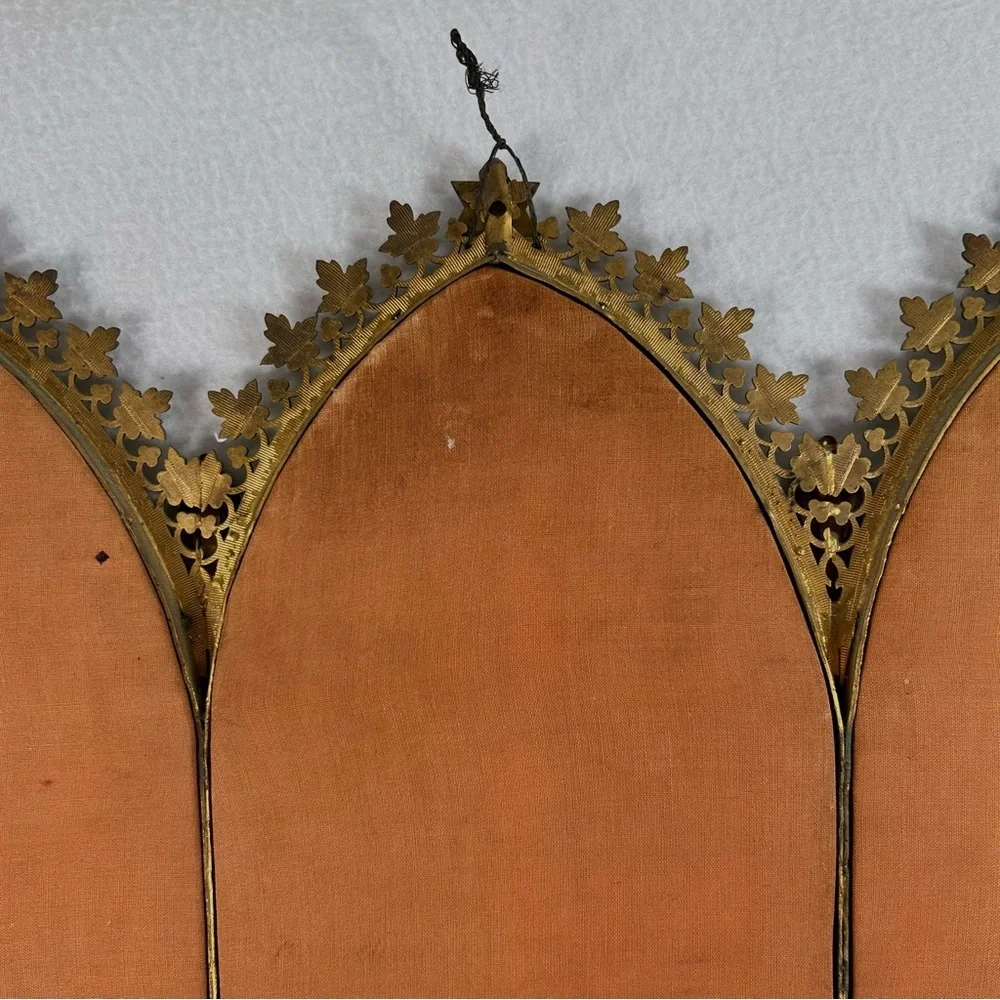 Large Shiviti Plaque Art Judaica Mirror Wall Decor Ornate Spiritual Vintage
